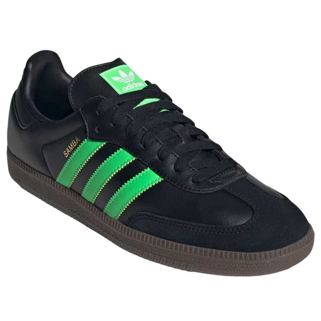 adidas Samba 'Core Black Screaming Green Gum' JR0911