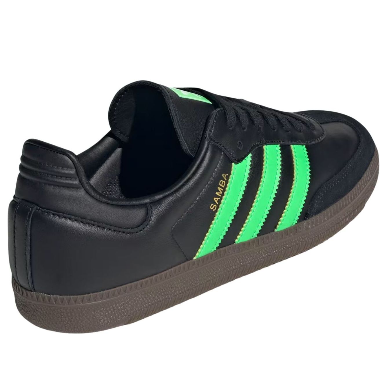 adidas Samba 'Core Black Screaming Green Gum' JR0911