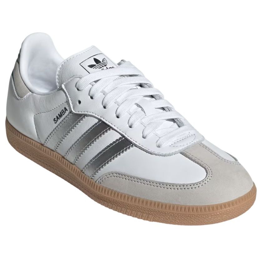 (WMNS) adidas Samba OG 'White Silver Metallic Grey' JI2725